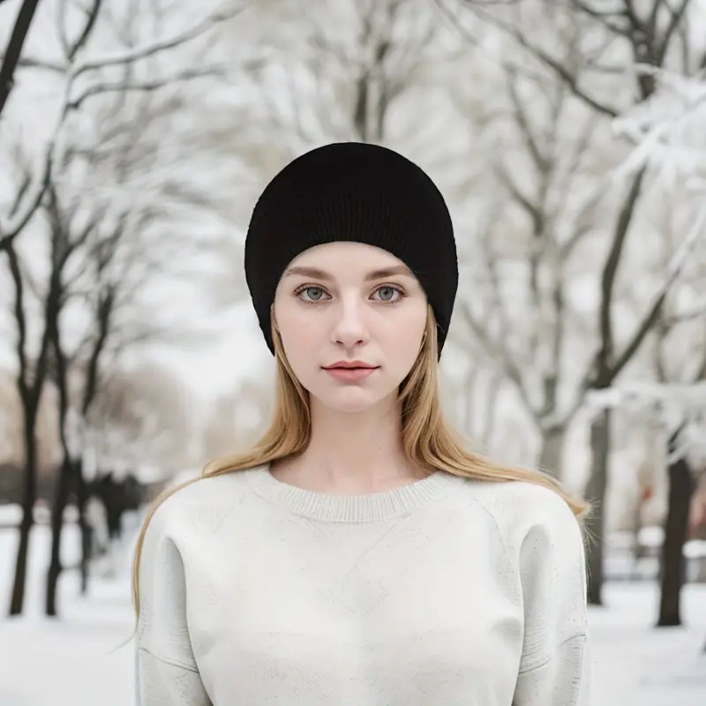 Adult Solid Knitted Beanie