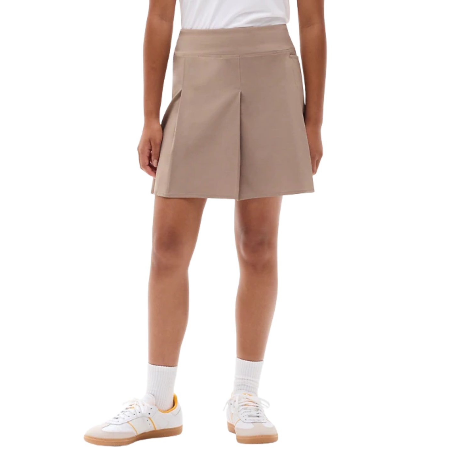 Athleta x Pretty River Academy Pleated School Days Skort - Brownstone Beige