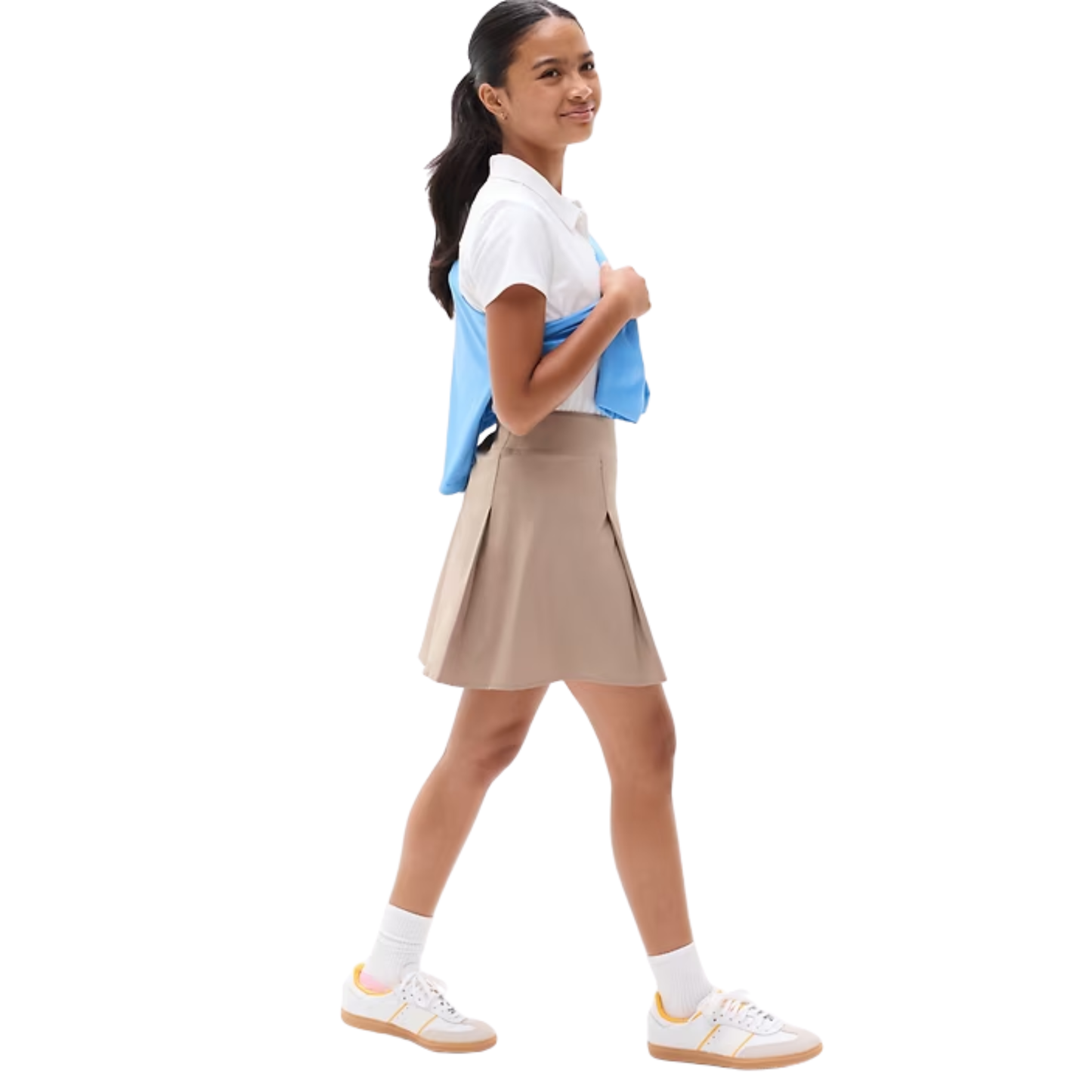 Athleta x Pretty River Academy Pleated School Days Skort - Brownstone Beige