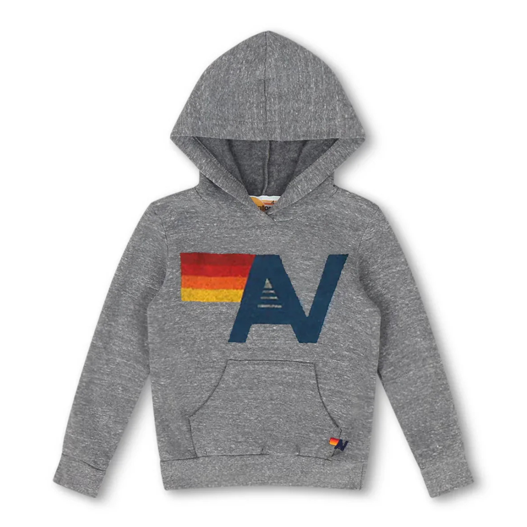 Aviator Nation - Kid's Logo Pullover Hoodie - Heather Grey