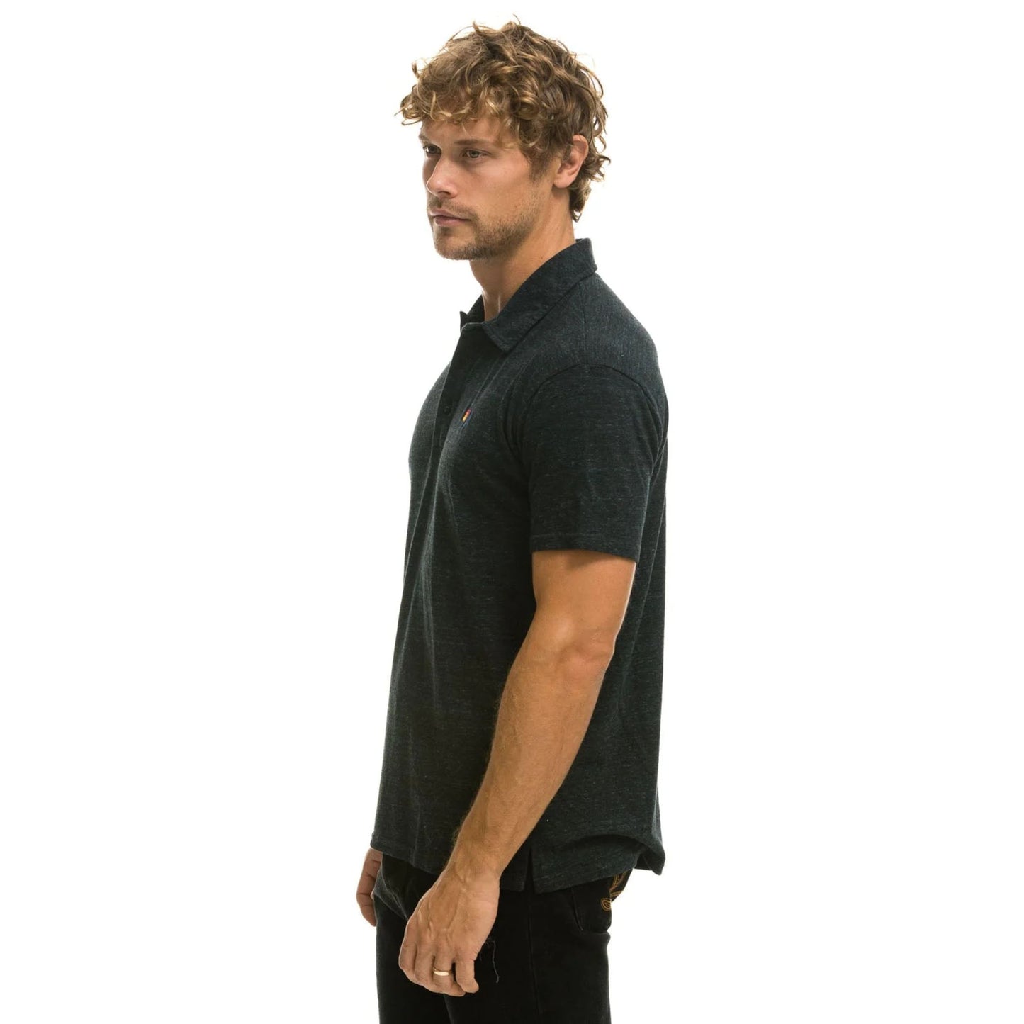 Aviator Nation - Men's Logo Embroidery Polo - Charcoal