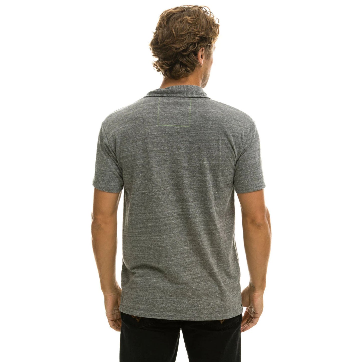 Aviator Nation - Men's Logo Embroidery Polo - Heather Grey