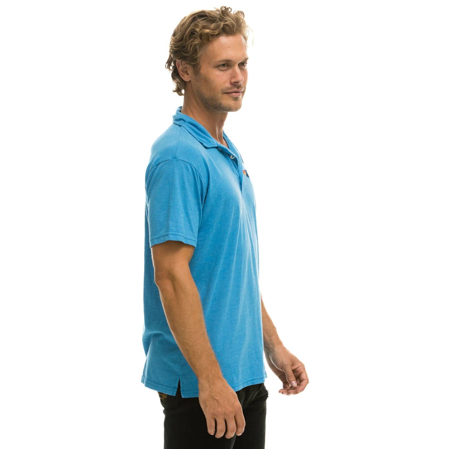 Aviator Nation - Men's Logo Embroidery Polo - Ocean
