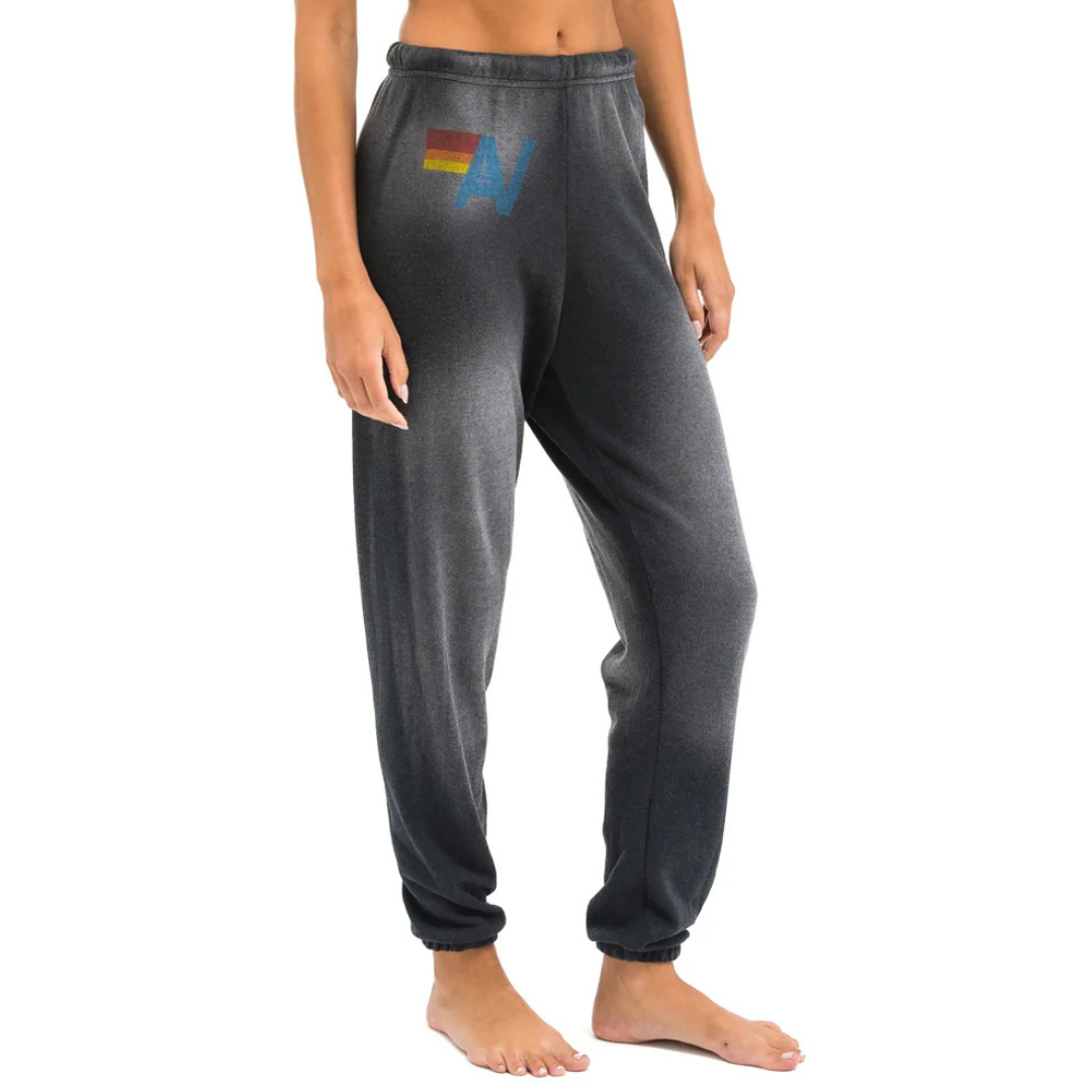 Aviator Nation Women's Vintage Logo Sweatpants - Faded Smoke