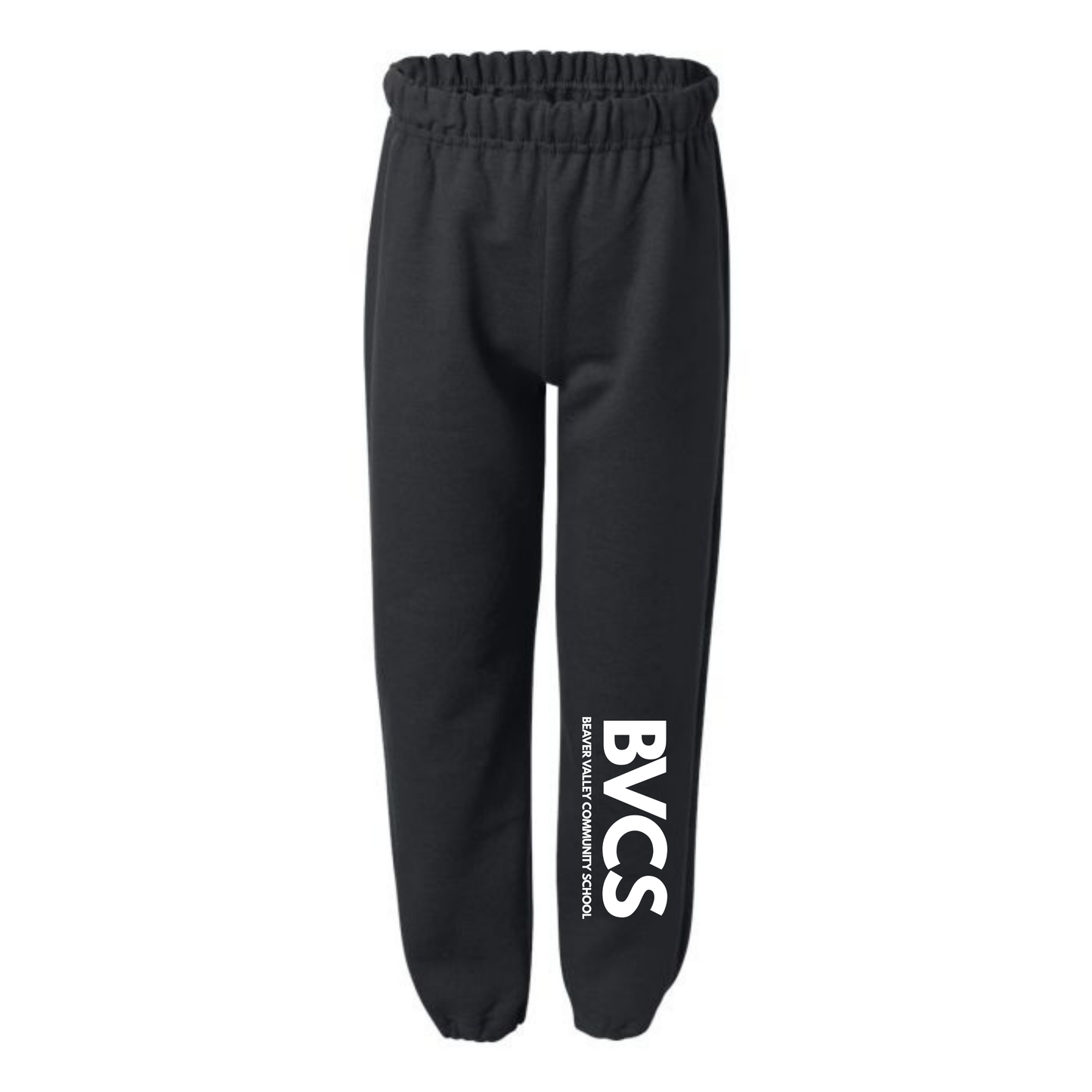 BVCS Joggers - White Logo - Black