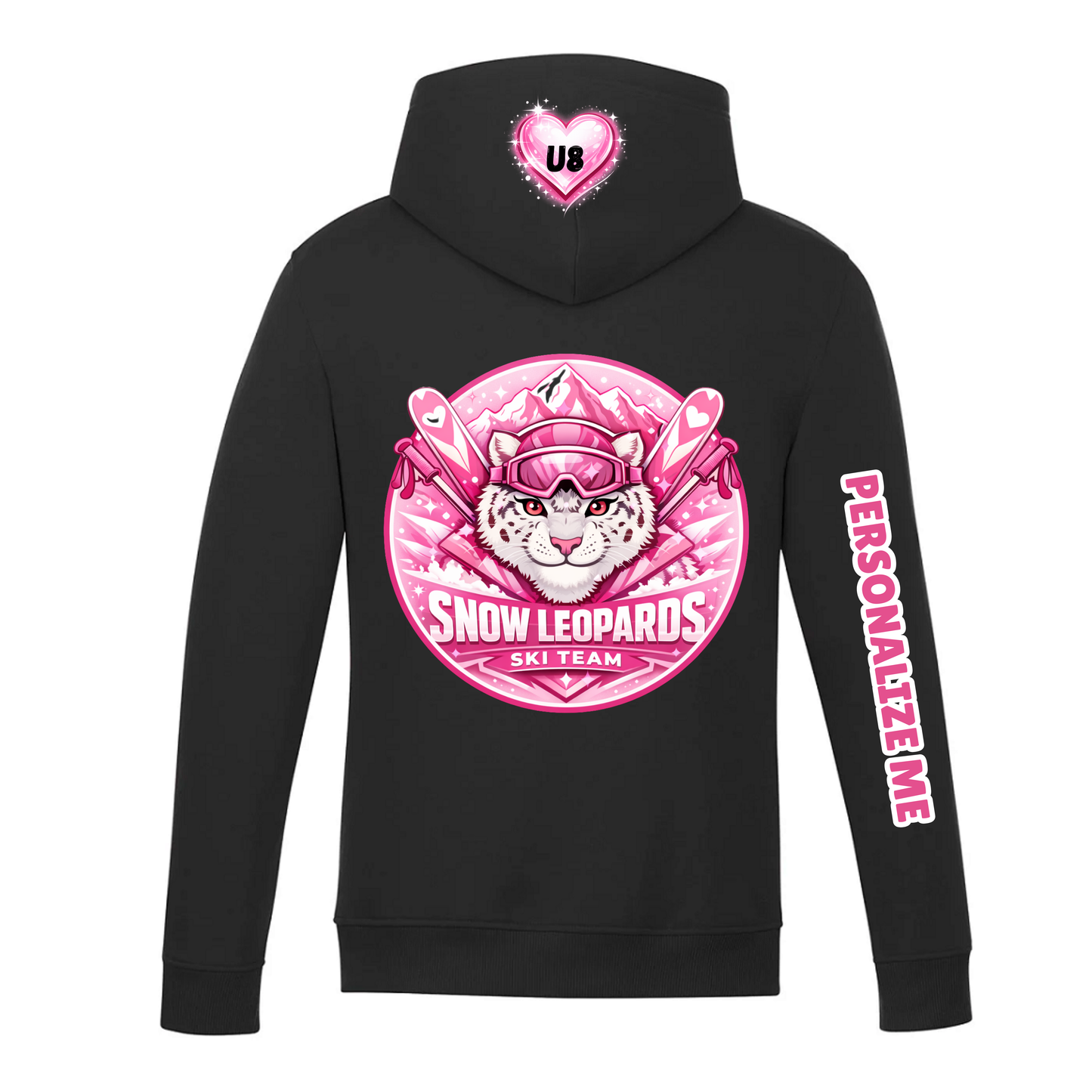 Craigleith Snow Leopards Hooded Sweatshirt - Black / Large Logo