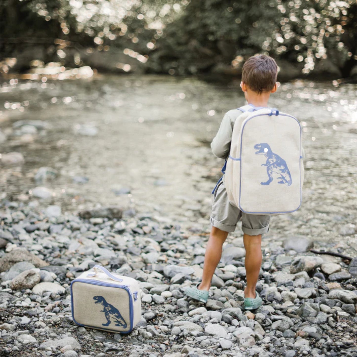 Grade School Backpack - Blue Dino
