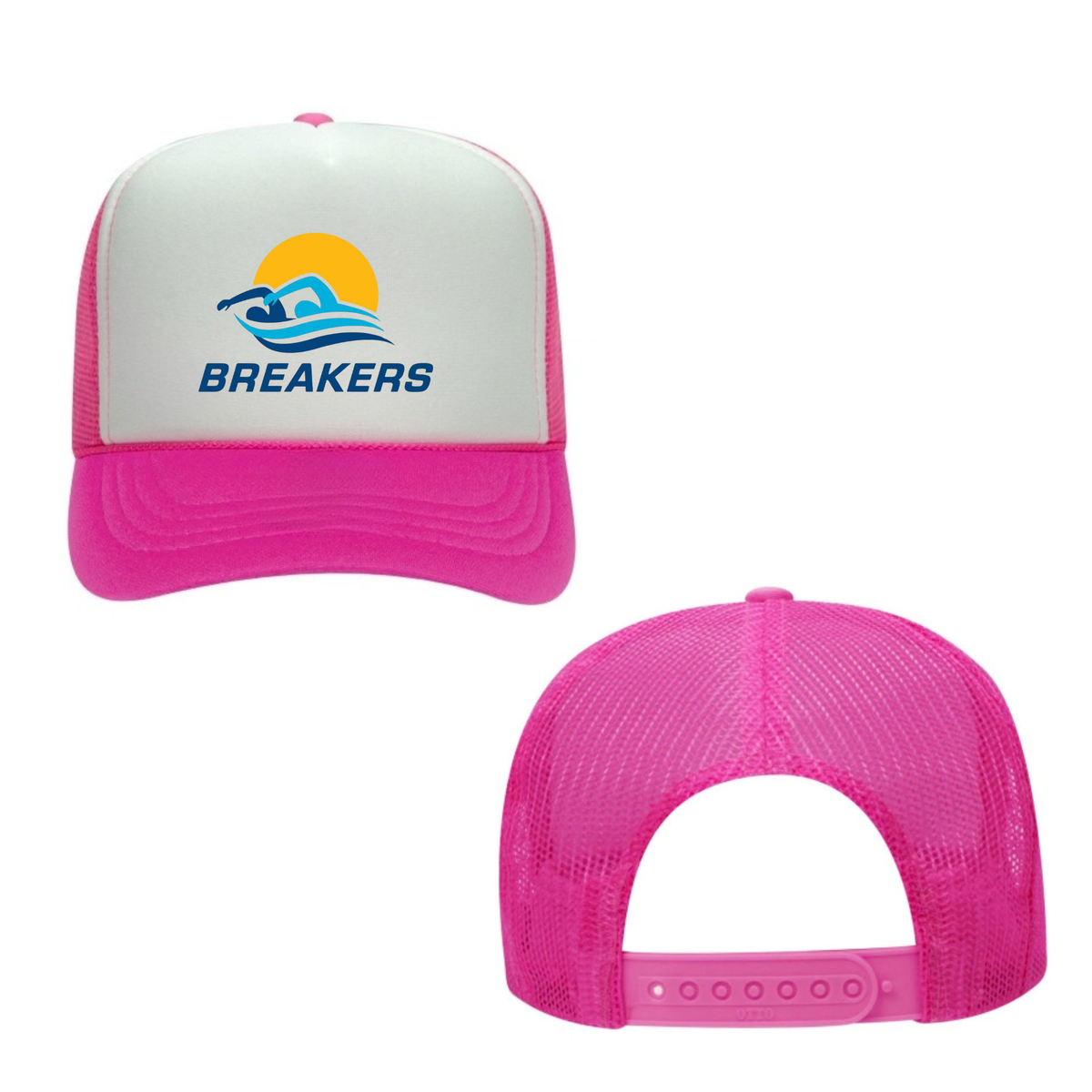 Breakers Neon Pink / White Mesh Back Hat – Youth & Adult