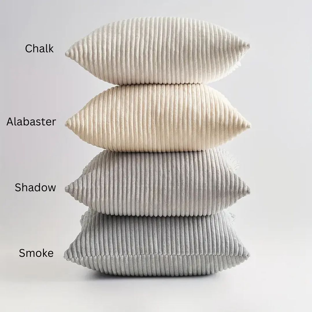 Boho Corduroy Pillows - Neutral Gradient Collection