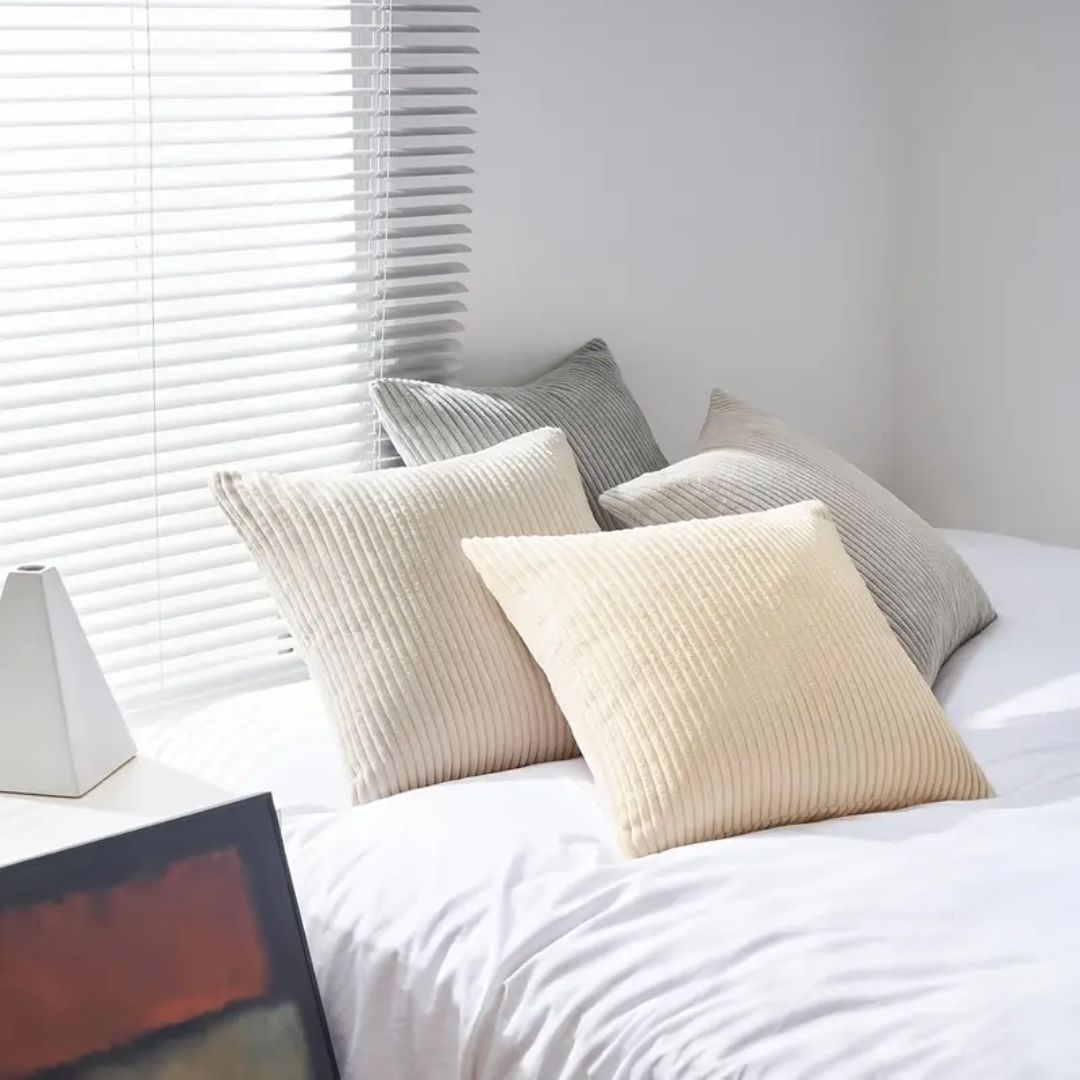 Boho Corduroy Pillows - Neutral Gradient Collection