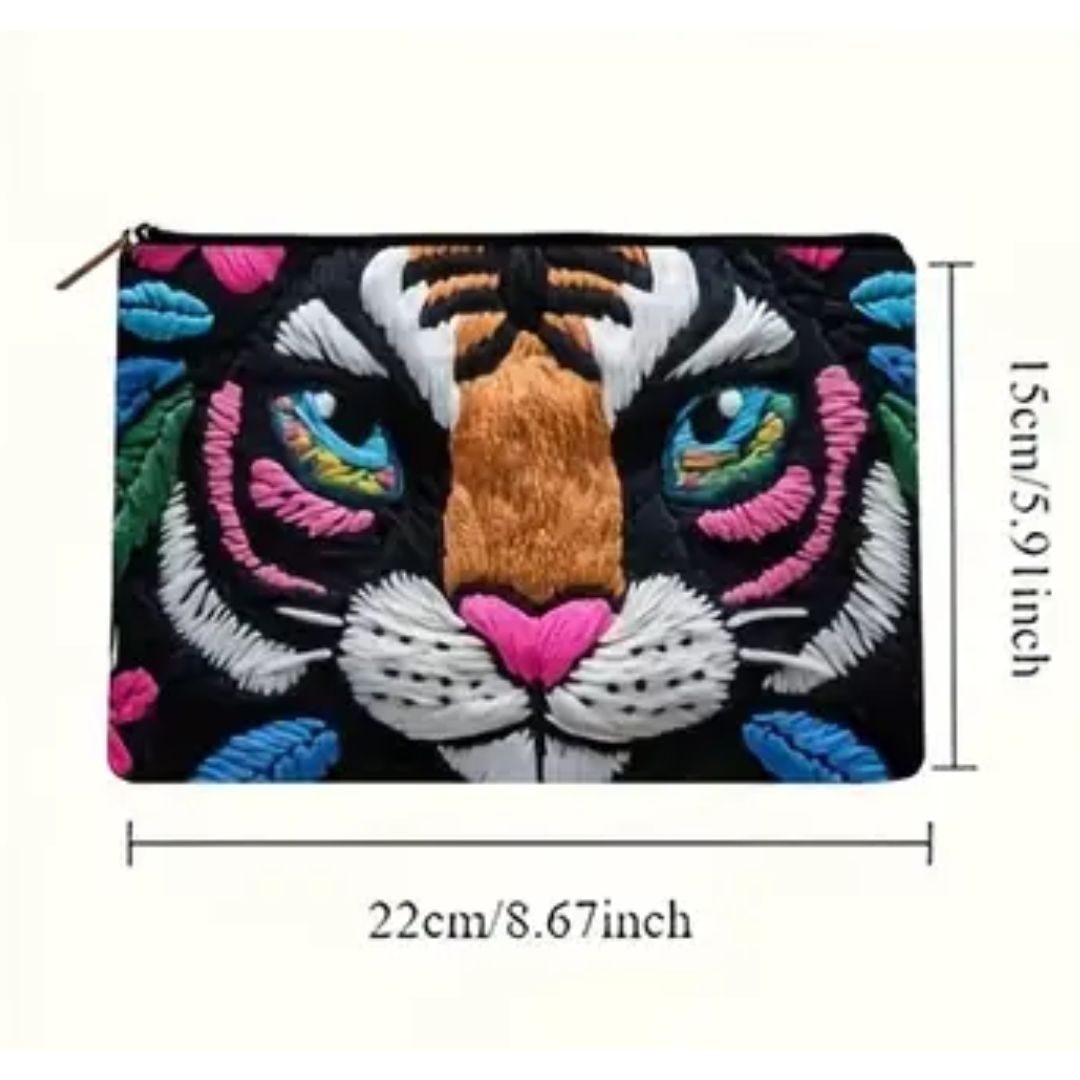 Boho Tiger Zippered Travel Bag