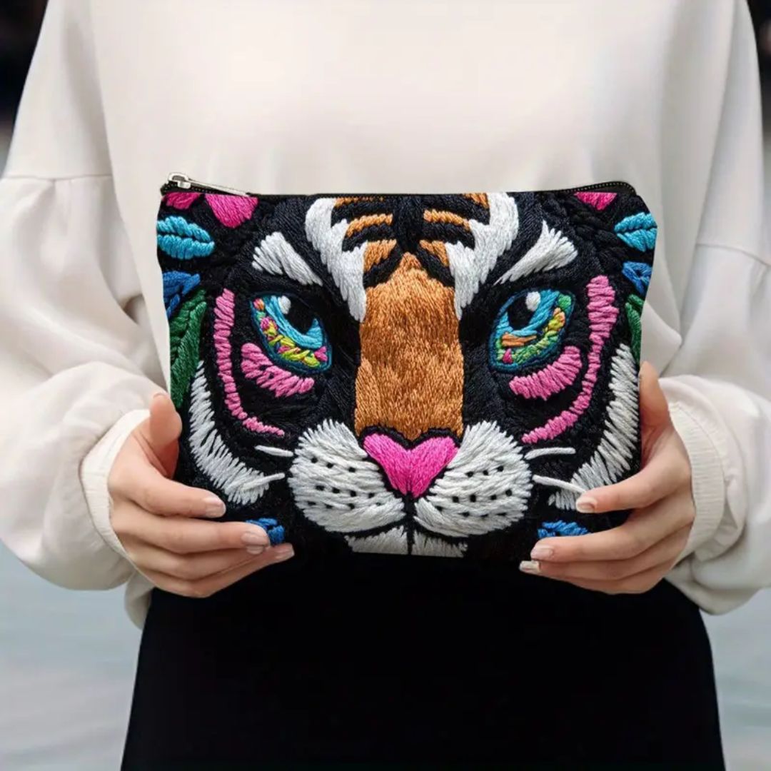 Boho Tiger Zippered Travel Bag