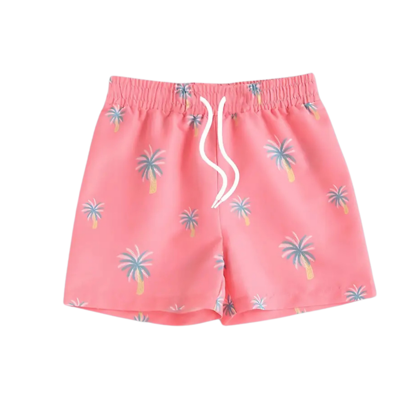 Boys Mid-Length Swim Trunks - Palm Trees