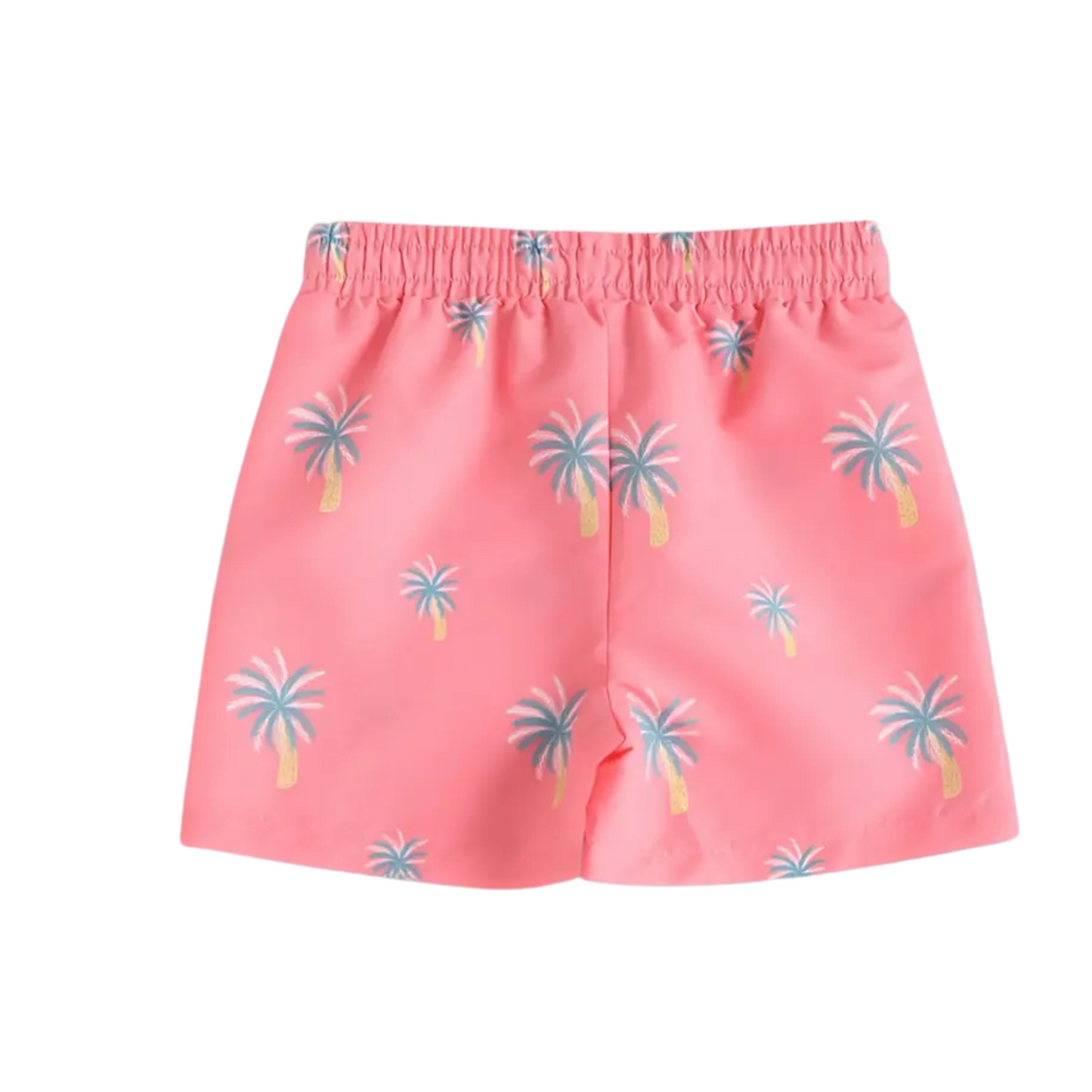 Boys Mid-Length Swim Trunks - Palm Trees