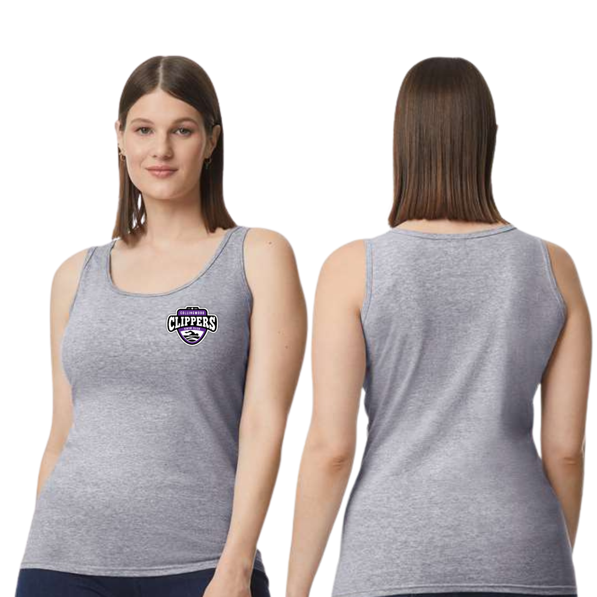 Collingwood Clippers Ladies Tank Top - Grey