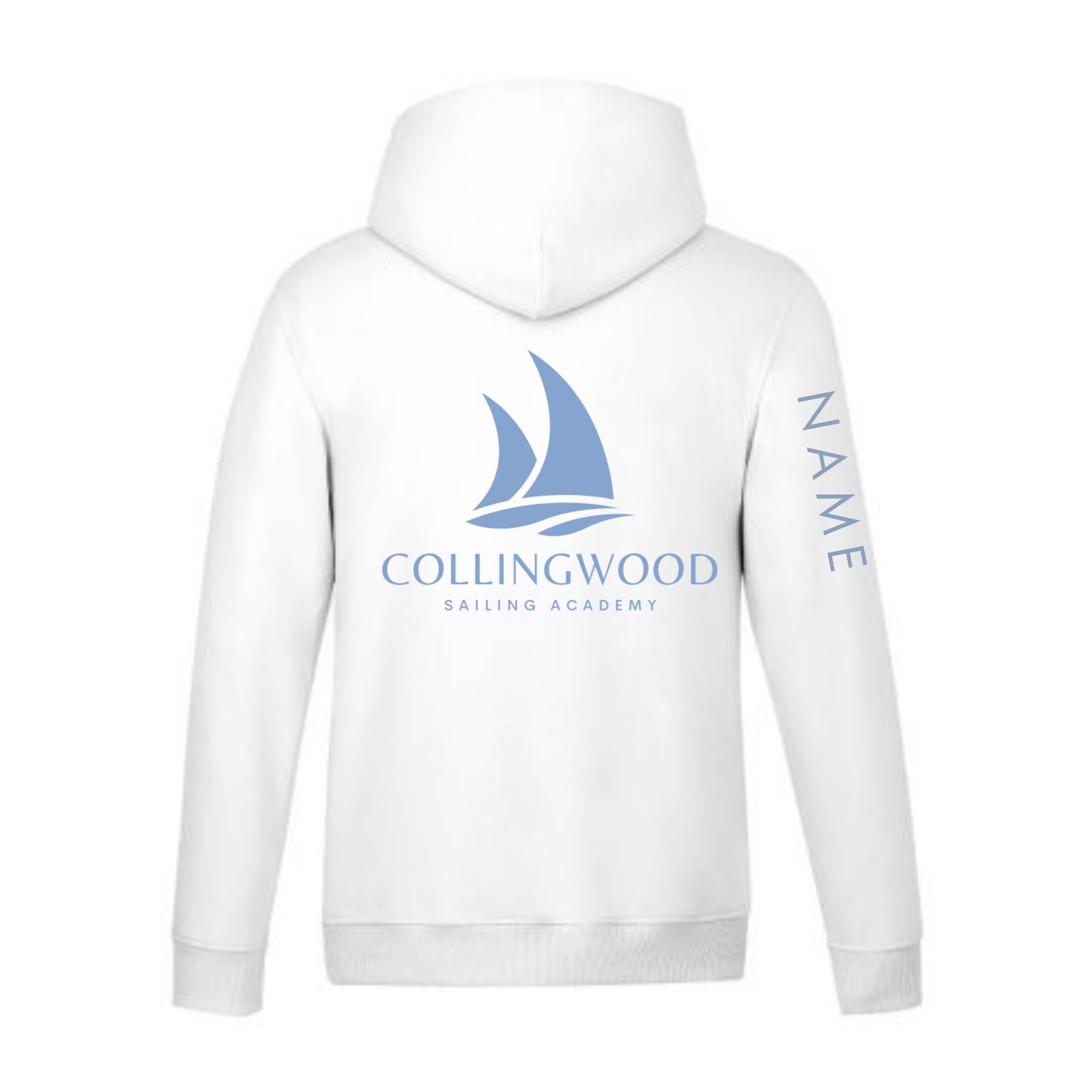 CSA Hooded Sweatshirt - White / Light Blue