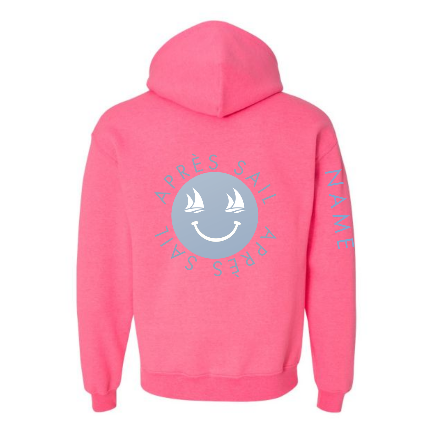CSA Aprés Sail Hooded Sweatshirt - Intense Pink / Light Blue