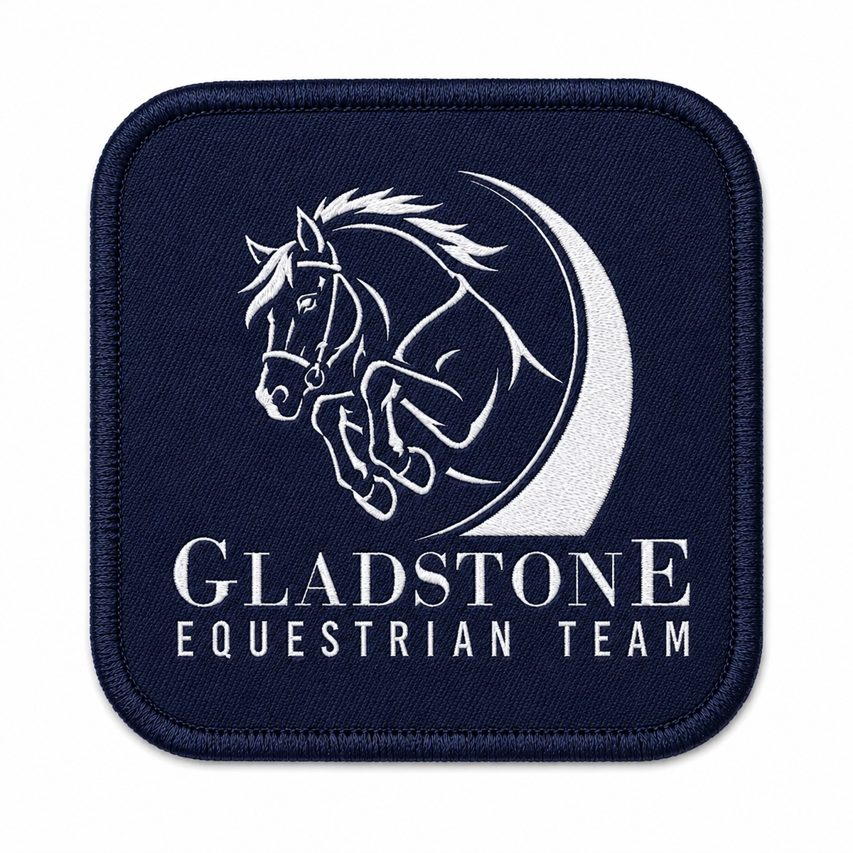 Iron on Patch - Gladstone Equestrian ( 2.75 " x 2.75")