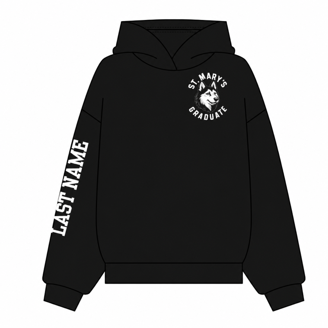 St. Mary's 2026 Grad Hooded Sweatshirt - Black