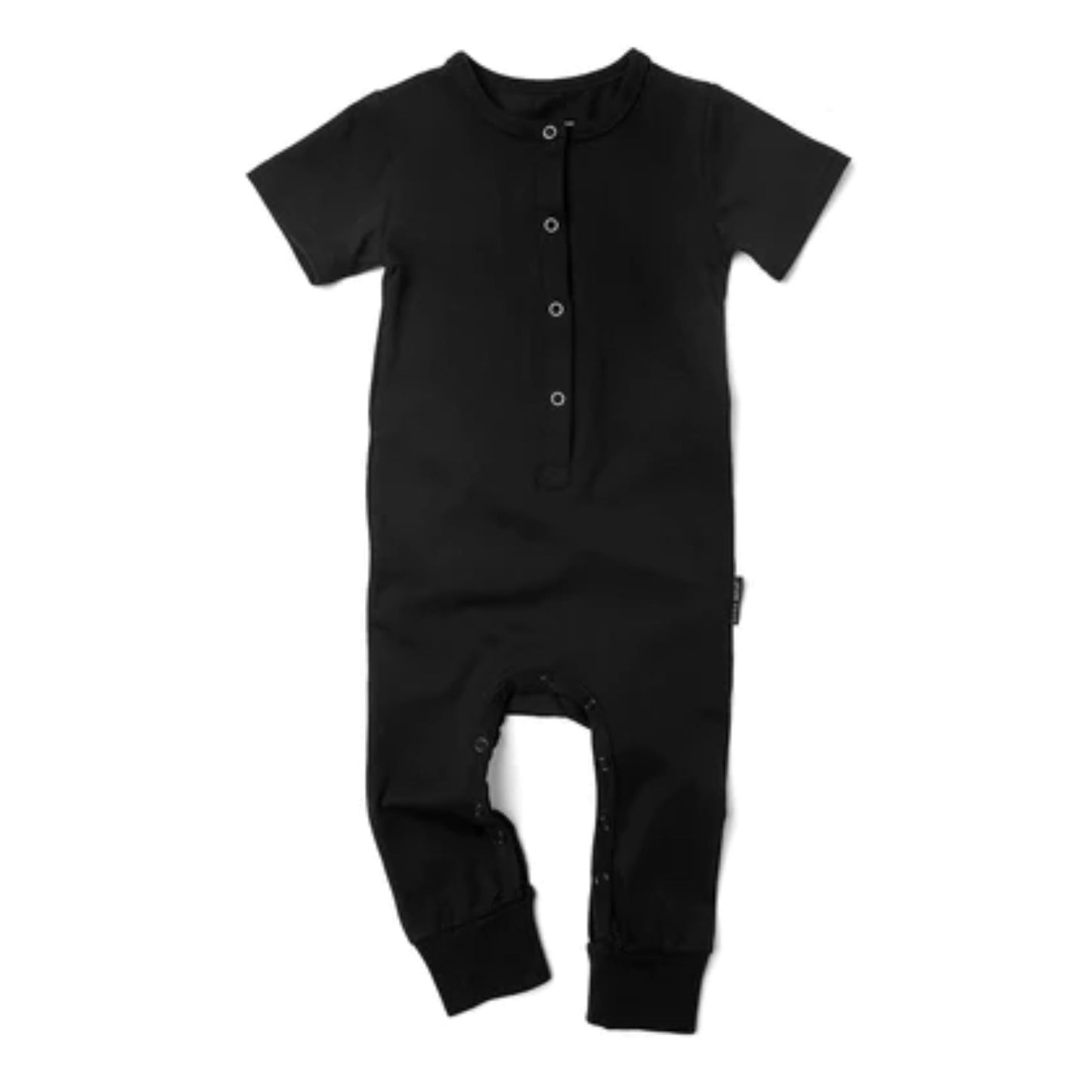 Classic Snap Romper - Black