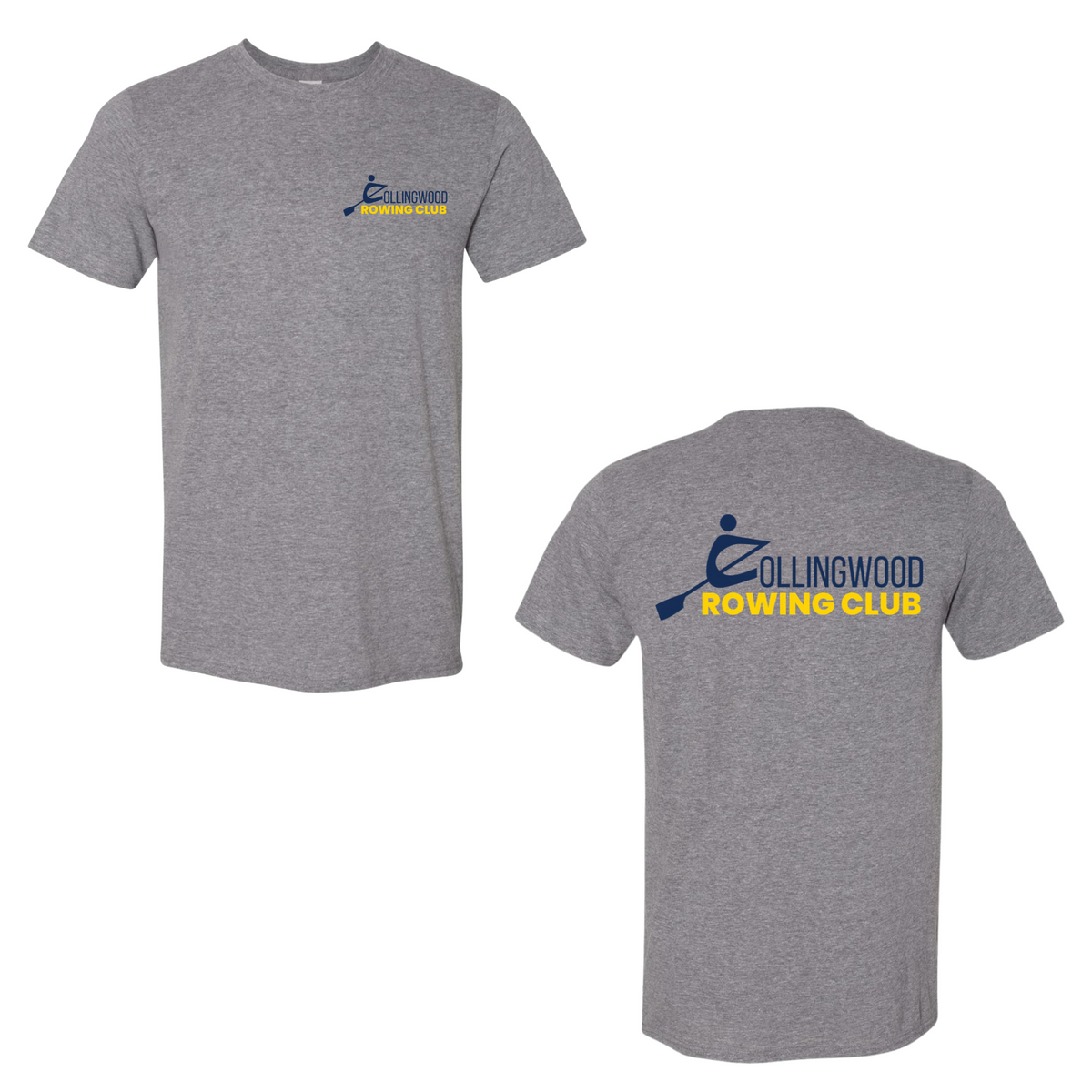 Collingwood Rowing Club – Dual Logo T-Shirt - Graphite Heather