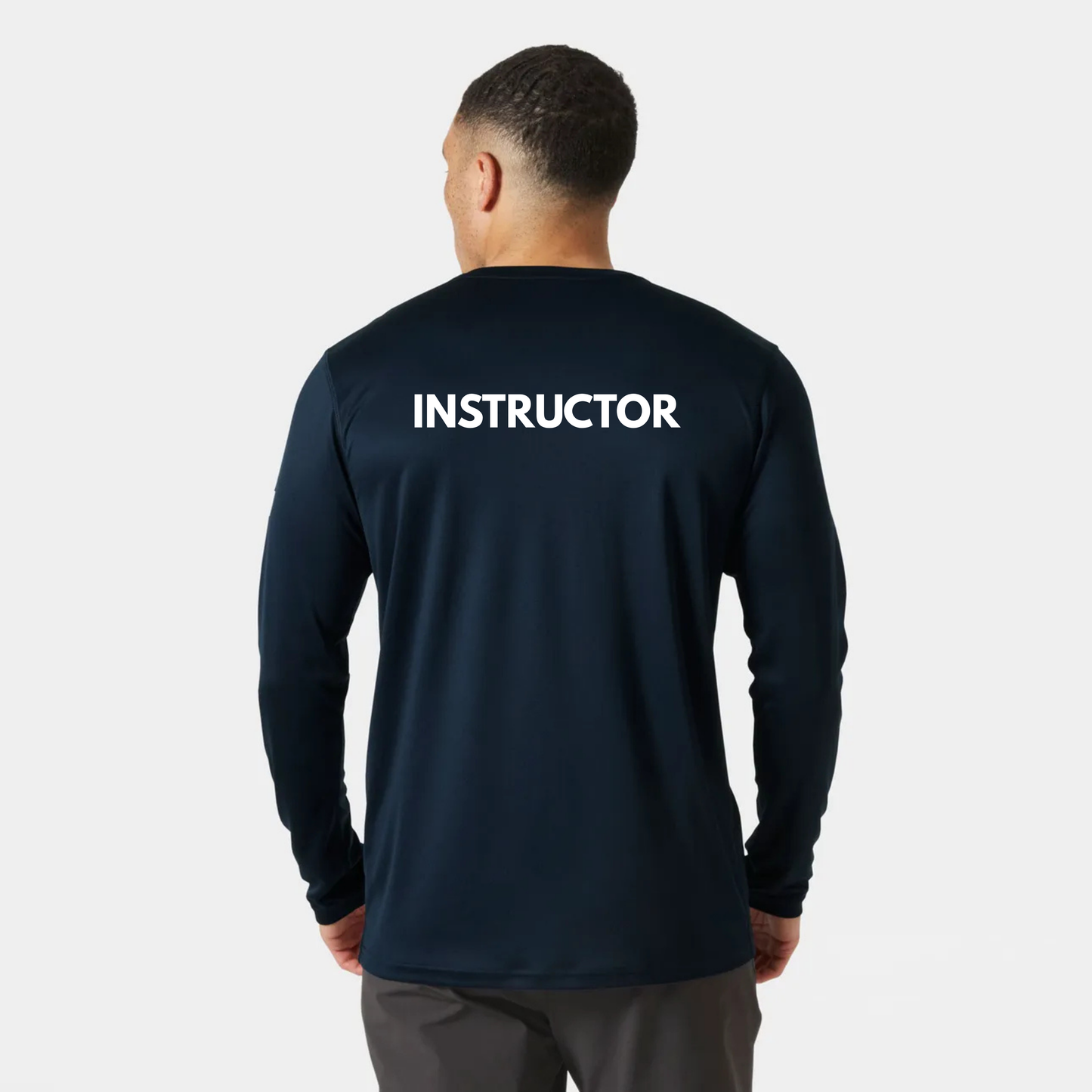 Collingwood Sailing Academy Mini Logo / INSTRUCTOR Helly Hansen UPF 50+ Tech Long Sleeve Shirt - Navy