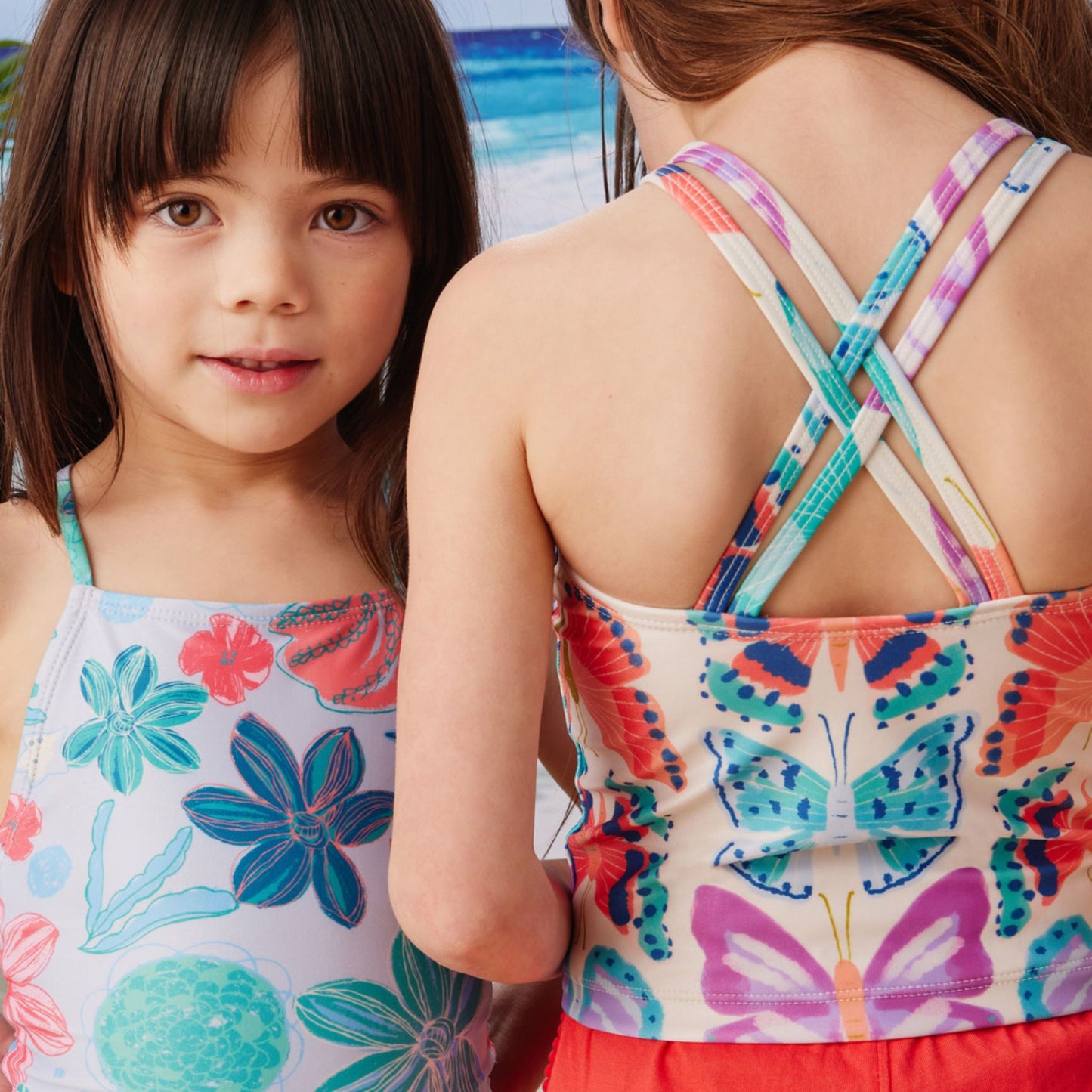 Cross Back Tankini Swim Top - Mariposas Pintadas