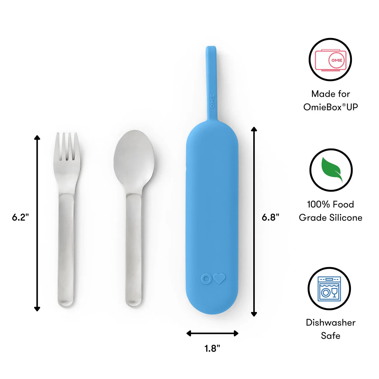 OmieBox UP Pod & Utensil Set - Azure