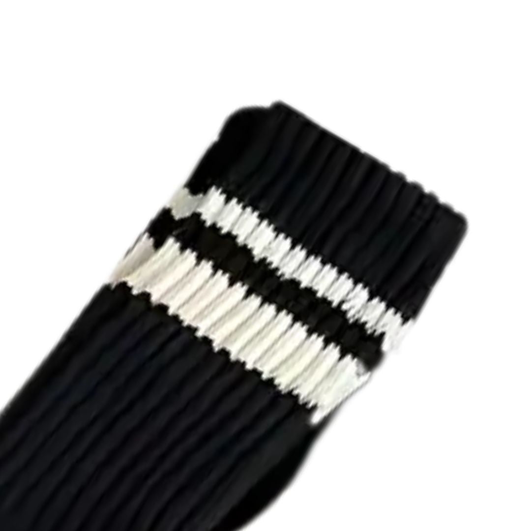 Double Stripe Chunky Knit Crew Socks