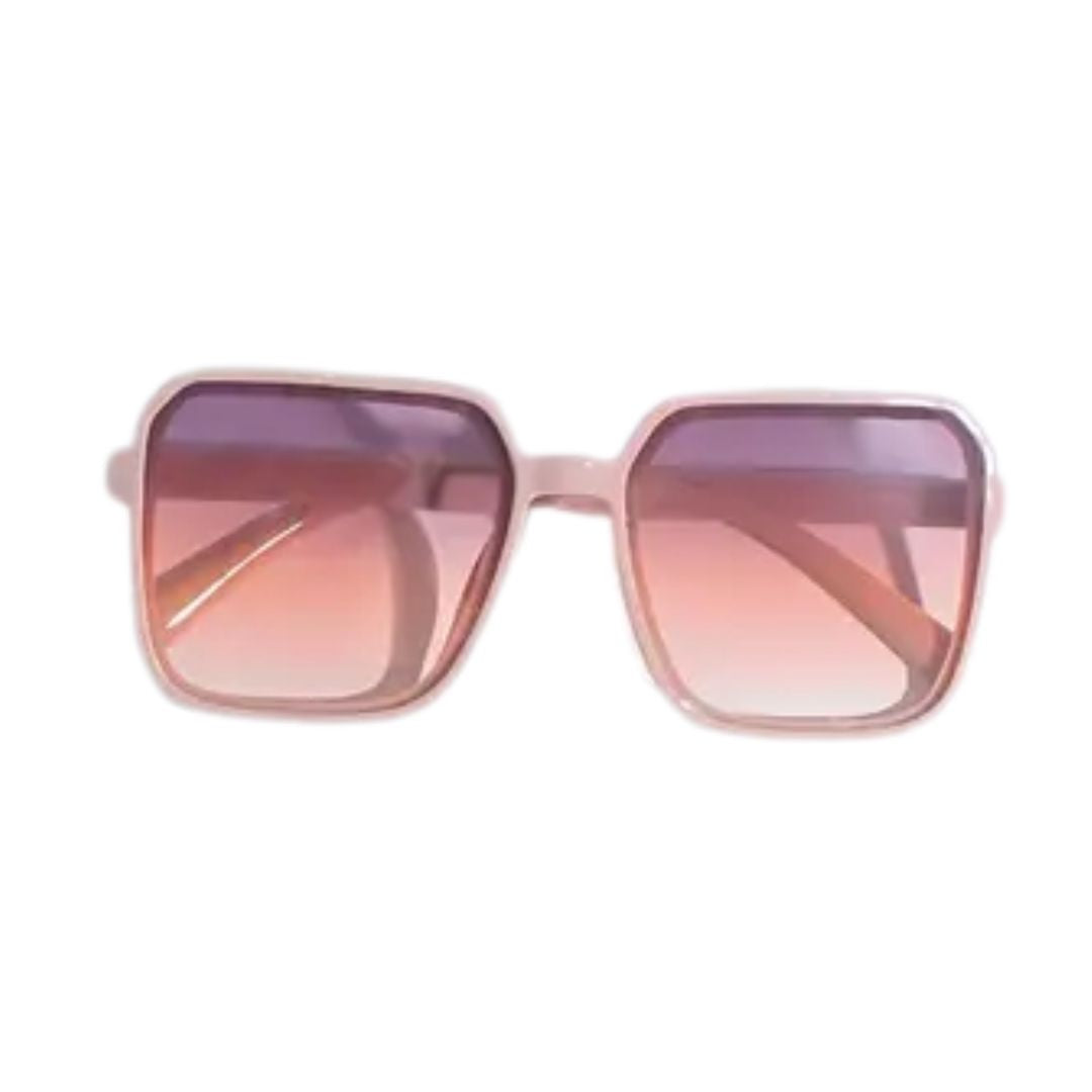 Farrah Fawcett Square Funglasses - Rosé