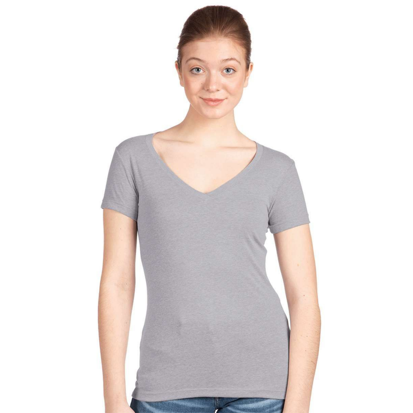 Forever Run Wild - Womens Ideal V-Neck T-Shirt - Heather Grey