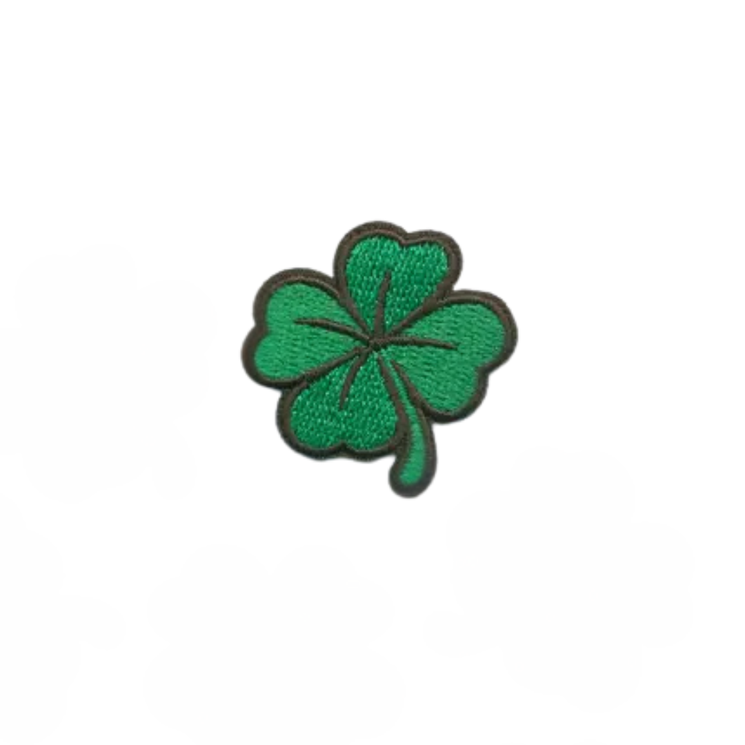 Iron on Patch - Four Leaf Clover (3.6 cm x 3.6 cm)