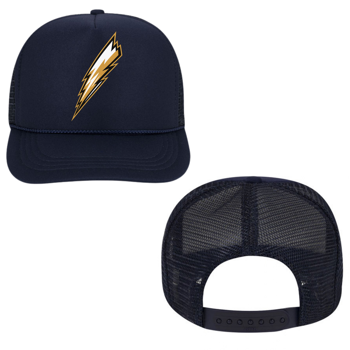 Georgian Bay Thunder Bolt Mesh Back Trucker Hat – Youth & Adult / Navy