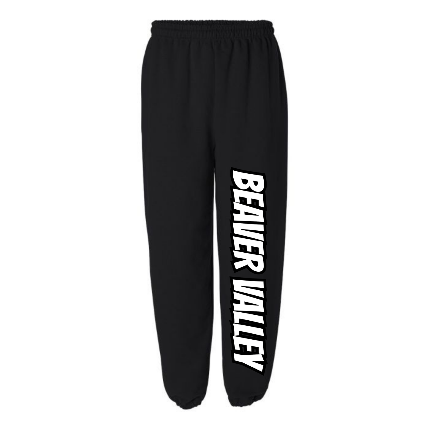 BVCS Joggers - White Graffiti - Black
