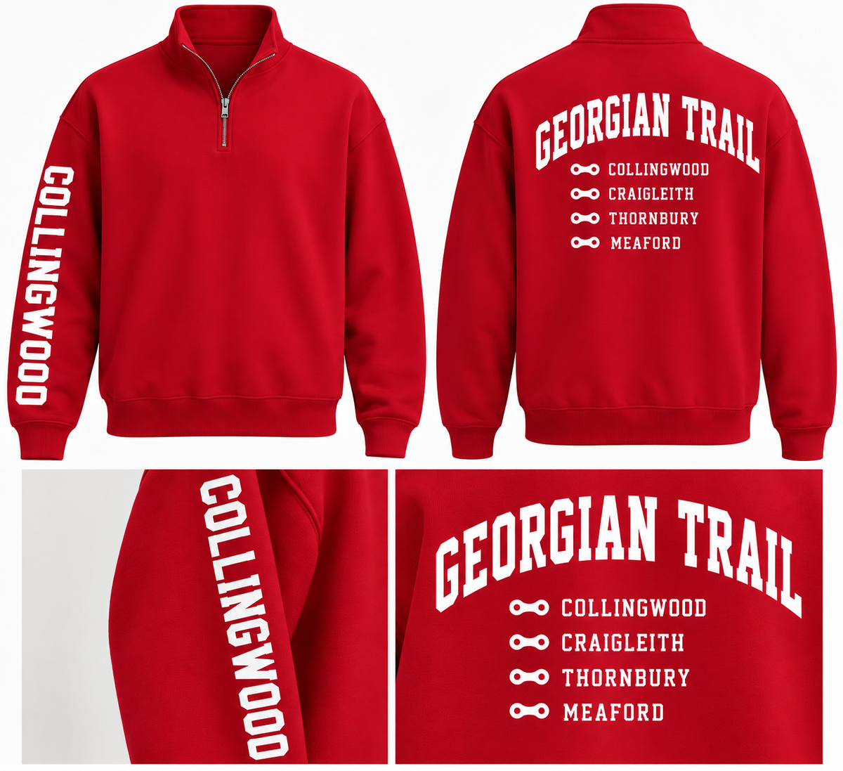 Georgian Bay Trail Quarter-Zip Sweatshirt - Red