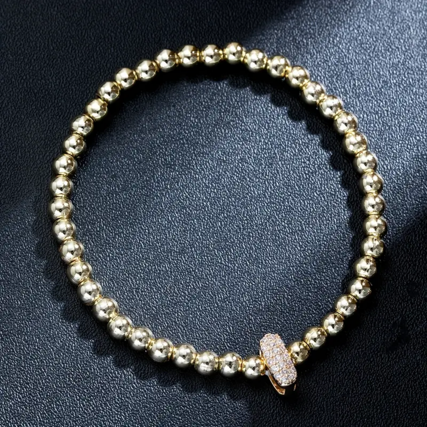 Golden Bubble Sparkle Letter Bracelet