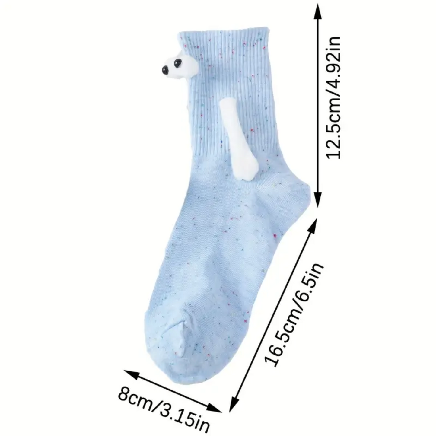 Googly Eyes Magnetic Friendship Splatter Crew Socks