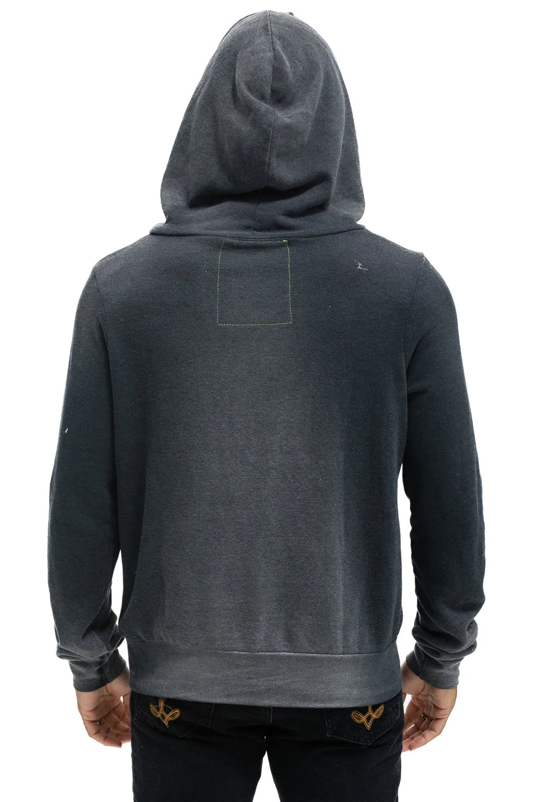 Aviator Nation - Adult 5 Stripe Zip Hoodie - Faded Smoke