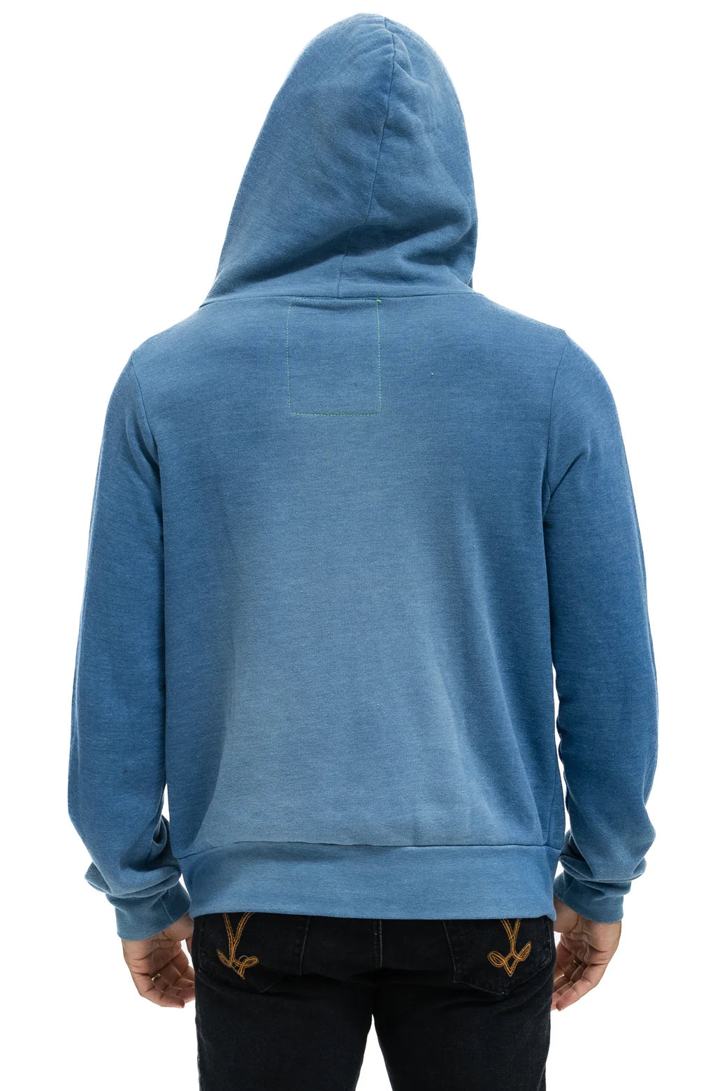 Aviator Nation - Adult 5 Stripe Zip Hoodie - Faded Water