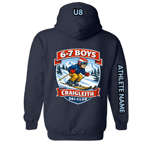 U8 Craigleith 6-7 Boys Hooded Sweatshirt - Navy