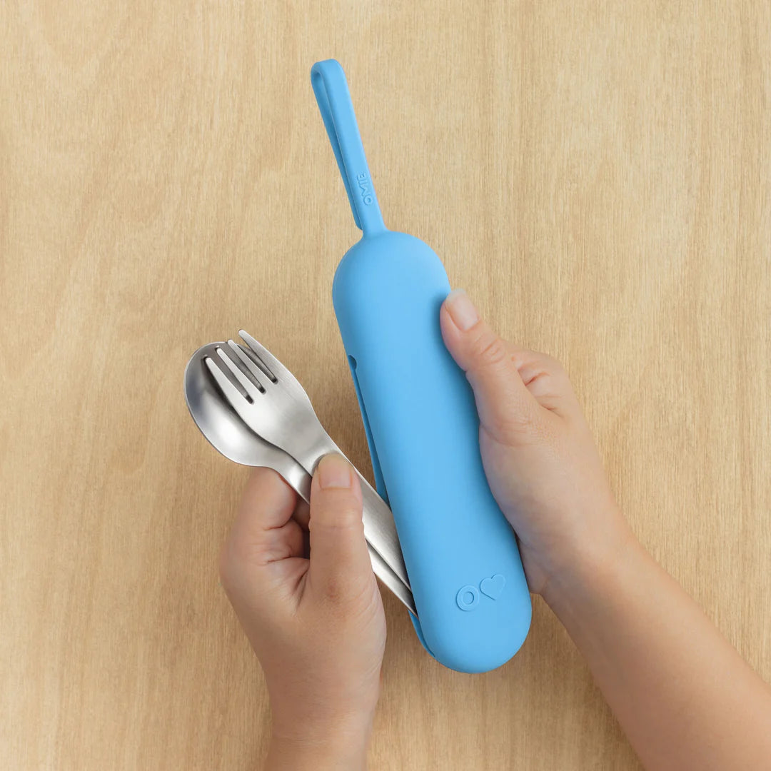 OmieBox UP Pod & Utensil Set - Azure