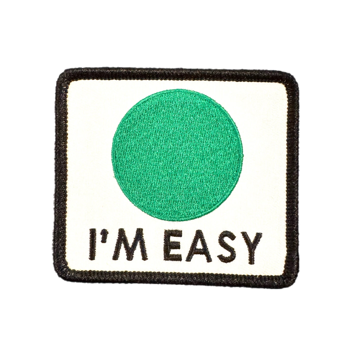 Iron on Patch - I'M EASY ( 3.00" x 2.75")