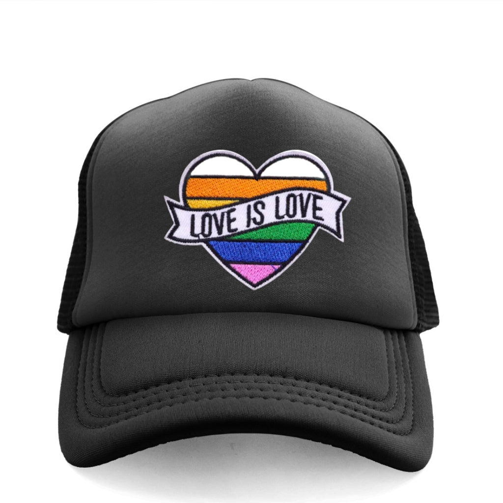Love is Love Snapback Hat - Black / Black