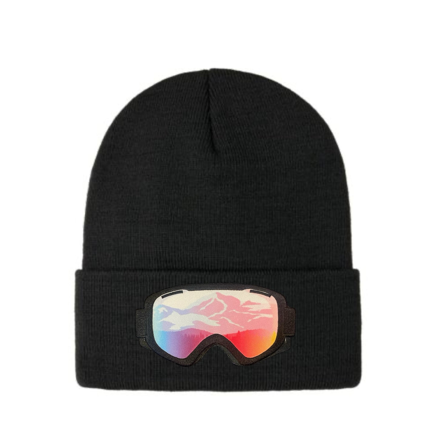 Gradient Ski Goggle Patch Knit Toque - Black