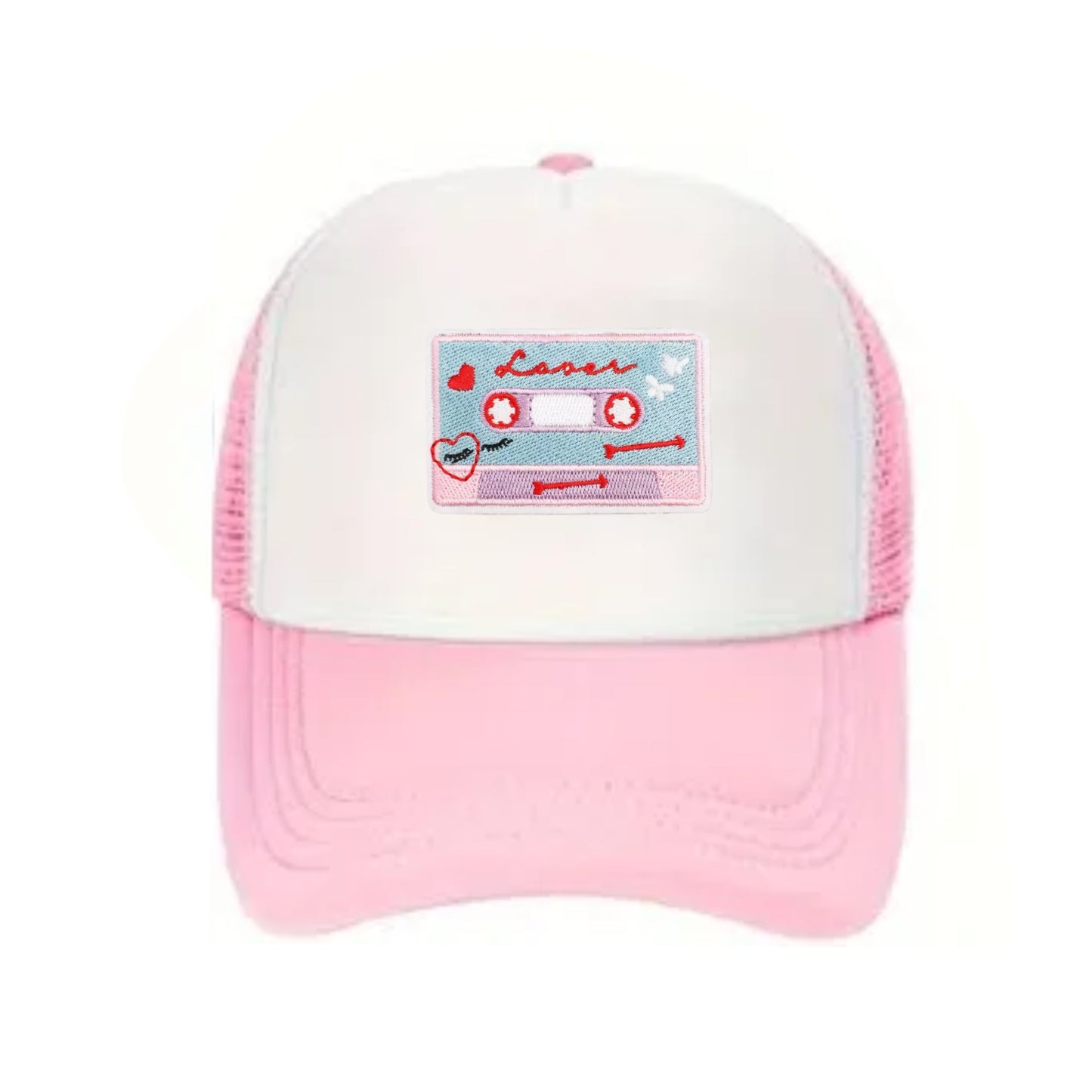 Swiftie " Lover " Snapback Hat - Ballet Pink / White