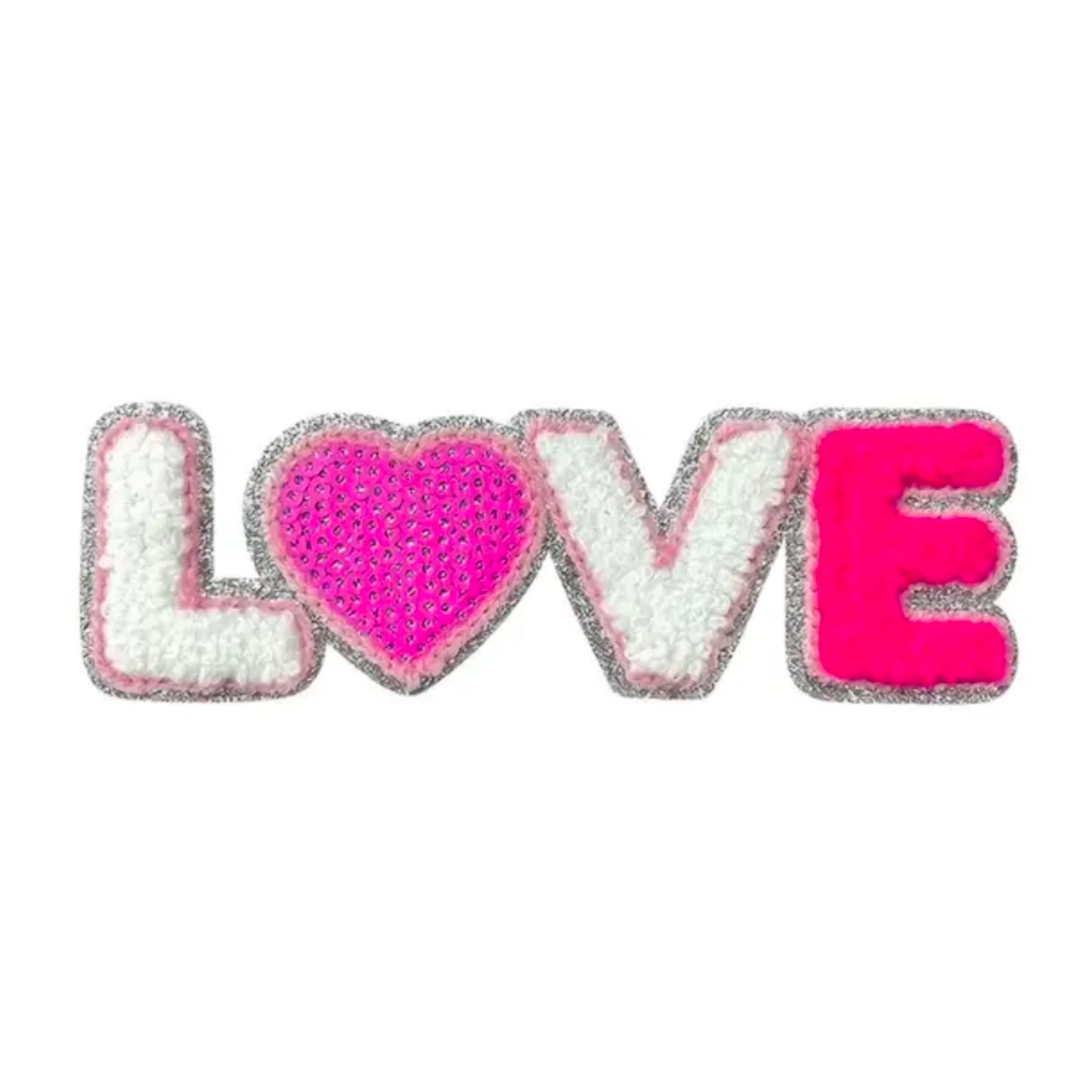 Iron on Patch - Sparkle Love (4.0 cm x 12.0 cm)
