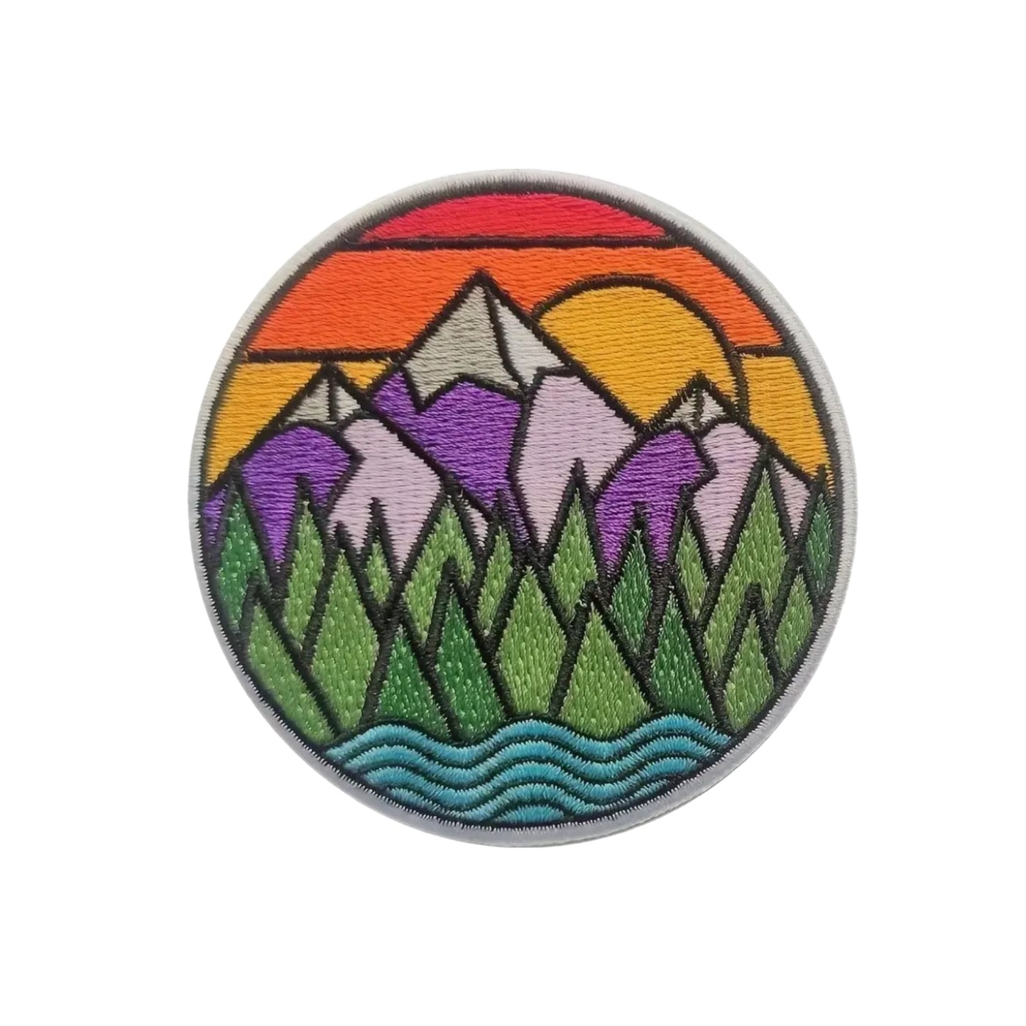 Iron on Patch - Mount Morning Glory (7.8 cm x 7.8 cm)