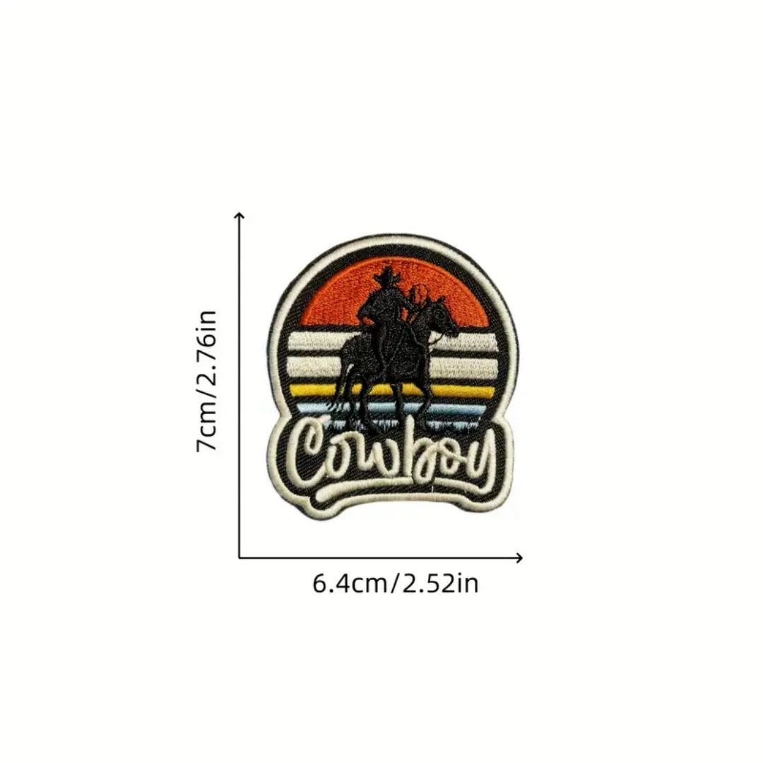 Iron on Patch - Cowboy (7 cm x 6.4 cm)