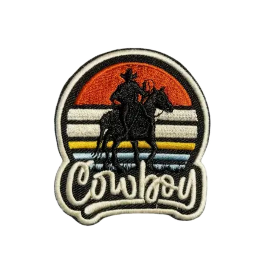 Iron on Patch - Cowboy (7 cm x 6.4 cm)