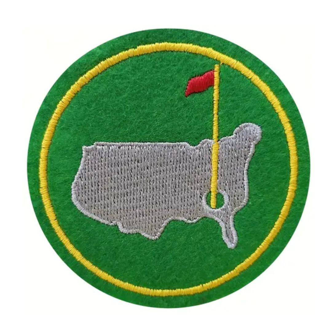 Iron on Patch - Golf USA (6.9 cm x 6.9 cm)